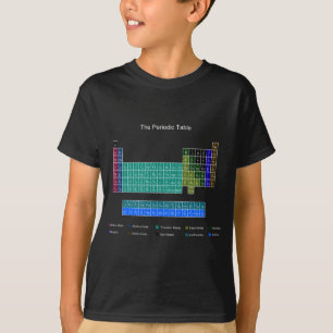 T-shirt Tableau périodique élégant - bleu et noir