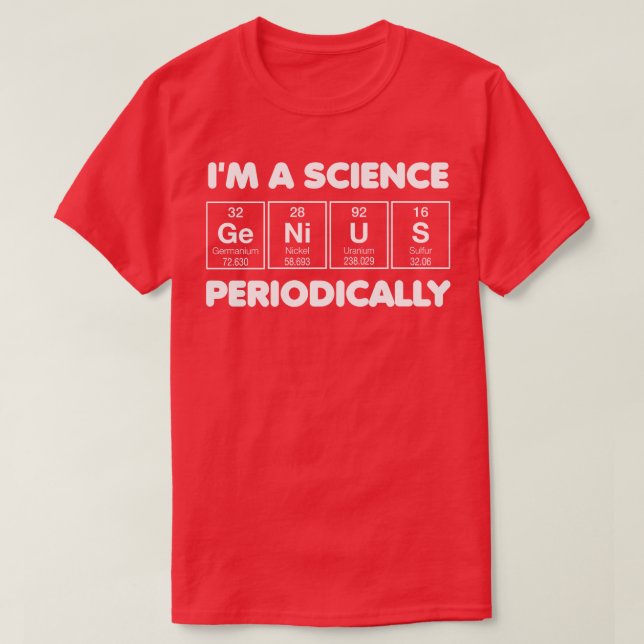 T-shirt Tableau Périodique Love Genius Périodiquement Drôl (Design devant)