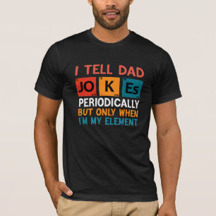 T-shirt  Tableau périodique Père papa plaisante