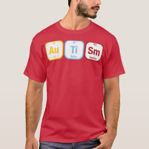 T-shirt Tableau périodique pour enfants Autiste Asd Adhd A