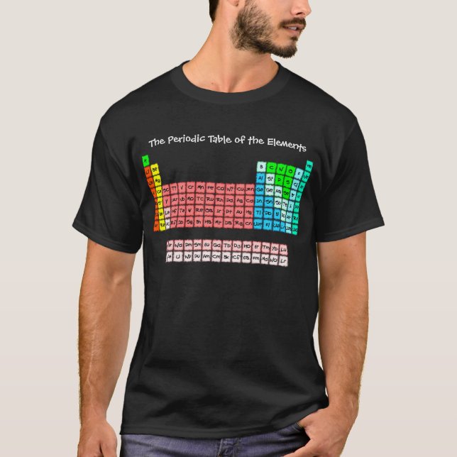 T-shirt Tableau périodique simple (style manuscrit) (Devant)