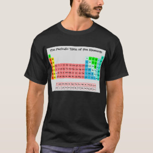 T-shirt Tableau périodique simple (style manuscrit)