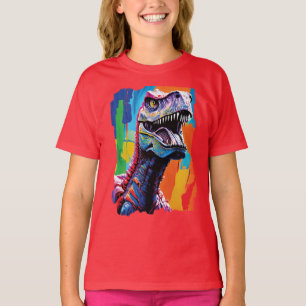T-shirt Tableau Portrait D'Un Tyrannosaurus Rex   T-Rex