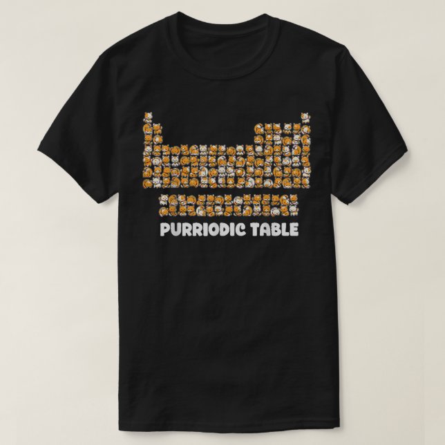 T-shirt Tableau Purodique Chimie Chat Pun Tableau Périodiq (Design devant)