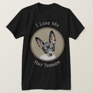 T-shirt Tableau Rat Terrier - Cute Original Chien Art