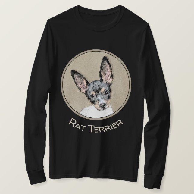 T-shirt Tableau Rat Terrier - Cute Original Chien Art (Design devant)