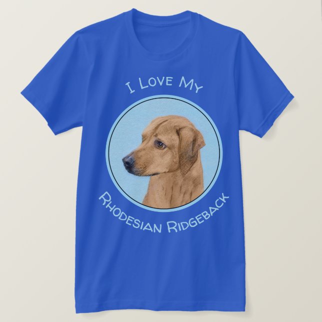 T-shirt Tableau Rhodesian Ridgeback - Art Chien original (Design devant)