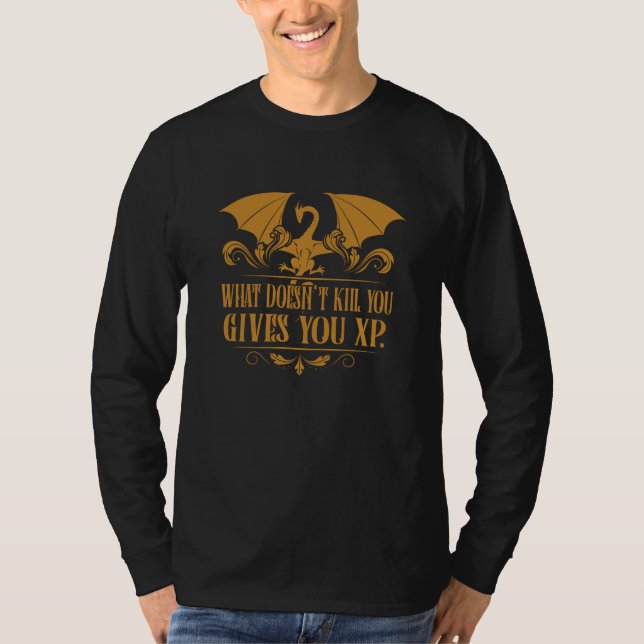 T-shirt Tabletop RPG Addict XP Dragon Dungeons (Devant)