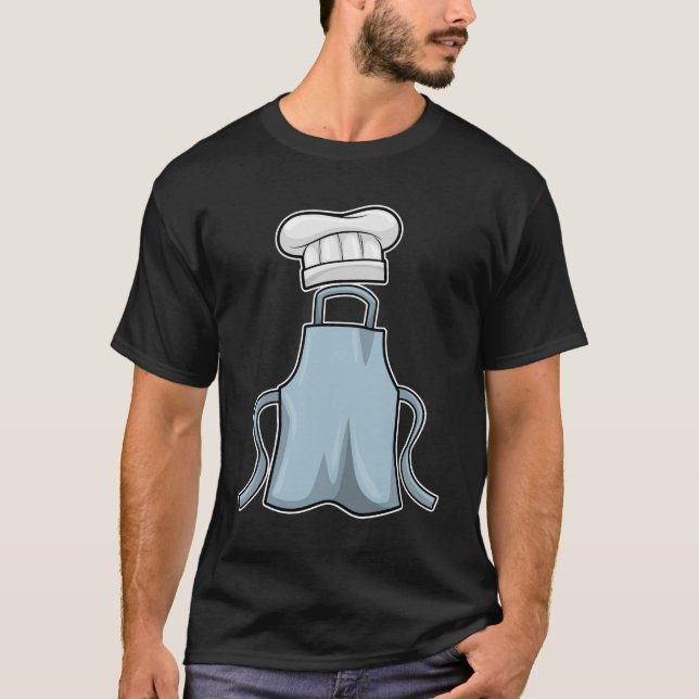 T-shirt tablier de cuisine et casquette de Cuisine (Devant)