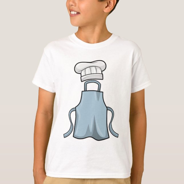 T-shirt tablier de cuisine et casquette de Cuisine (Devant)