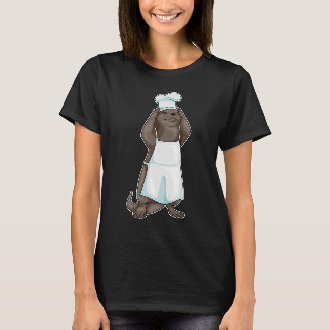 T-shirt tablier de Cuisine Otter Chef (Devant)