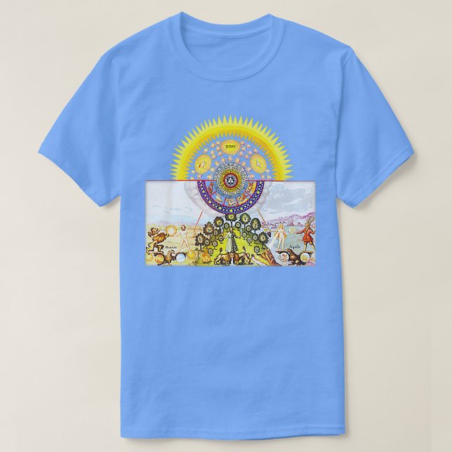 T-shirt TABULA SMARAGDINA HERMETIS The Emerald Tablet (Design devant)