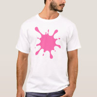 T-Shirt Tache de Peinture Rose | Abstrait Artistiq