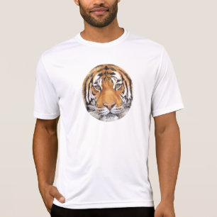 T-shirt "Tache de tigre" sur le blanc, art d'aquarelle