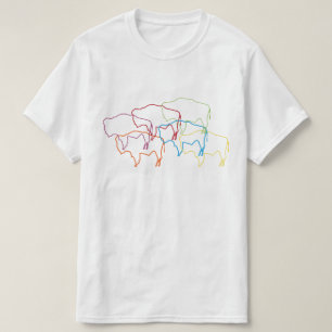 T-shirt tache floue de fierté de bison du Wyoming