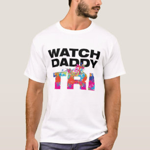 T-shirt Taches de couleur de sport de triathlon inspirant