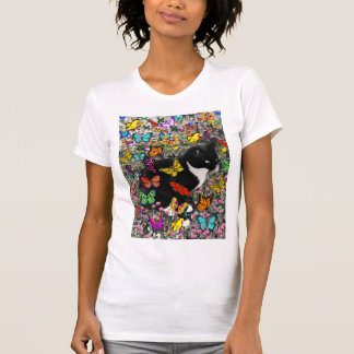 T-shirt Taches de rousseur dans les papillons - chat de