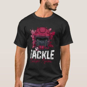 T-shirt Tackle Football Burgund de Sensibilisation au Myél