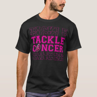 T-shirt Tackle Football Ruban Rose Sensibilisation au Canc