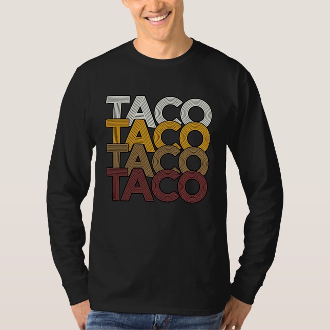 T-shirt TACO black outline with Core Values (Devant)