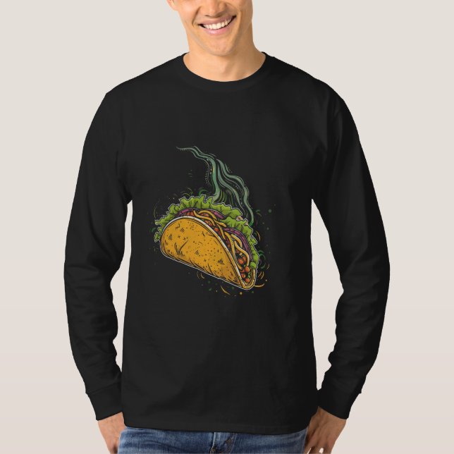 T-shirt Taco Cartoon Vector (Devant)