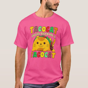 T-shirt Taco Chat Spiré En Arrière Est Tacocat Mexicain
