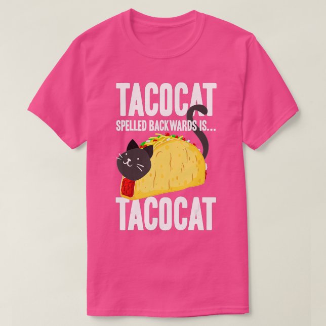 T-shirt Taco Chat Tacocat épinglé à l'envers nourriture dr (Design devant)