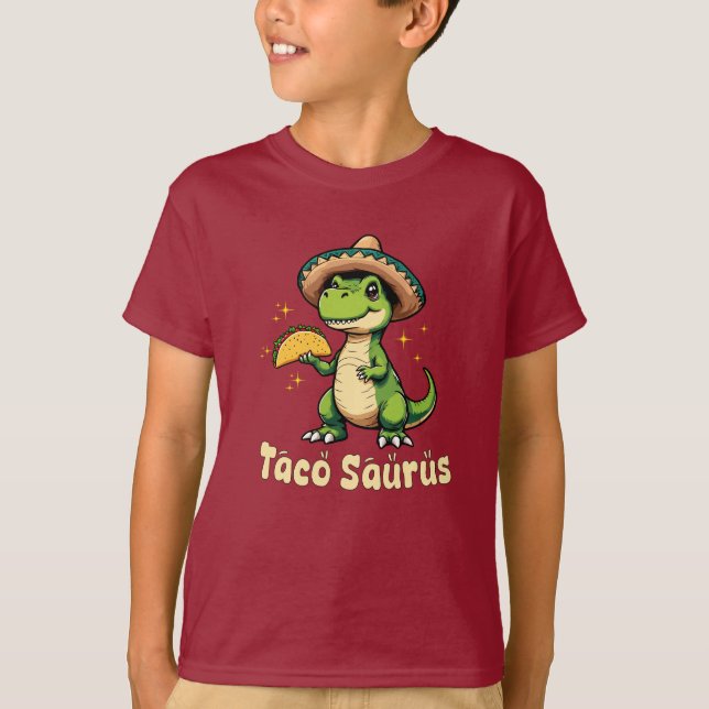 T-shirt Taco Dinosaur Design (Devant)