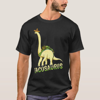 T-shirt Taco Dinosaur Raptor Mexicain Mexique heureux Cinc