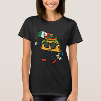 T-shirt Taco Drapeau Mexique Cinco De Mayo Mexicain