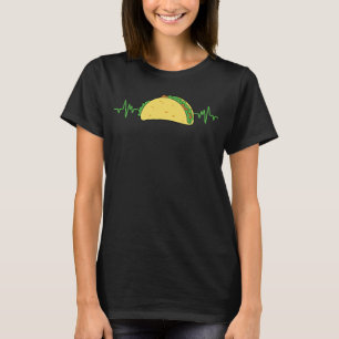T-shirt Taco Heartbeat Mexique Nourriture Mexicaine Hommes