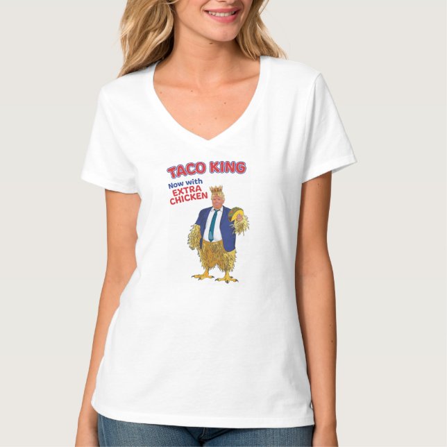 T-shirt Taco King - Maintenant avec du poulet supplémentai (Devant)