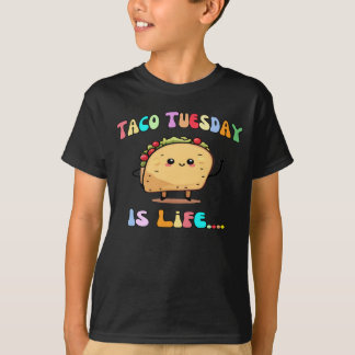 T-shirt Taco Tuesday Is Life Funny Kawaii Taco Kid's