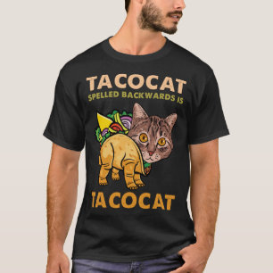 T-shirt Tacocat drôle et mignon Taco Chat épelé vers l'arr