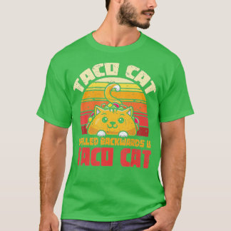 T-shirt Tacocat Écrit À L'Arrière Est Tacocat Drôle Rétro 
