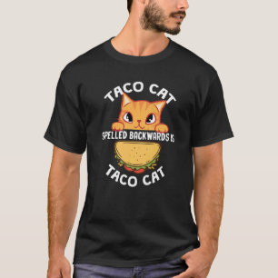 T-shirt Tacocat Écrit à l'envers Est Tacocat  Papa Chat M