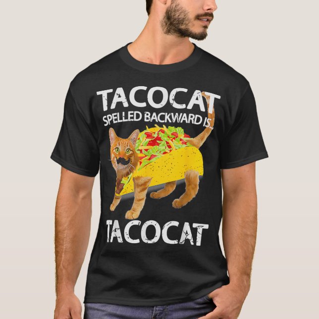 T-shirt Tacocat Funny Chat Taco Lover Tee Kitty Tacos (Devant)