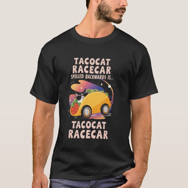 T-shirt Tacocat Racecar Spelled Backwards Funny Mexican Ca (Devant)