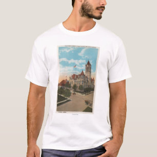 T-shirt Tacoma, WA - vue de palais de justice du comté de