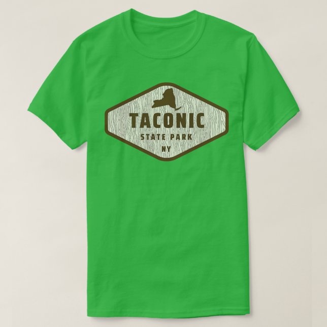 T-shirt Taconic State Park New York Tree Log Texture Bois (Design devant)