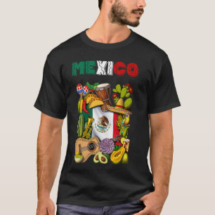 T-shirt Tacos de drapeau mexicain Cactus Cinco de Mayo Fie