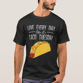 T-shirt Tacos Drôle Taco Mardi Tee - shirt Hommes Femmes E