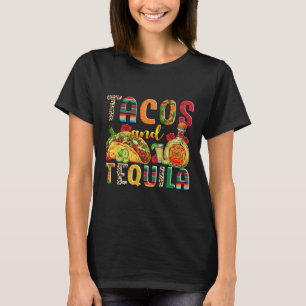 T-shirt Tacos Et Tequila Drôle Boire Taco Mexicain Nourrit