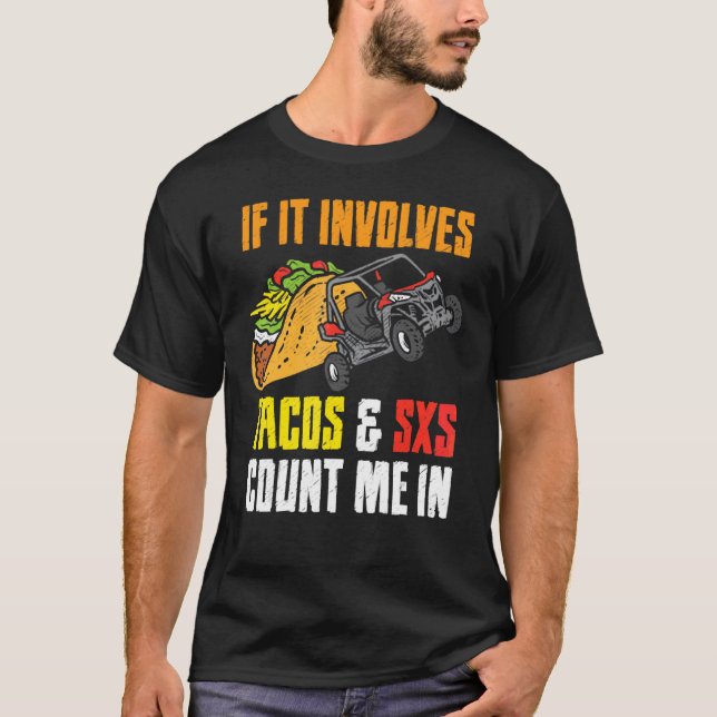 T-shirt Tacos & Sxs Quatre Roues Quad-Off Route Utv Cinc (Devant)