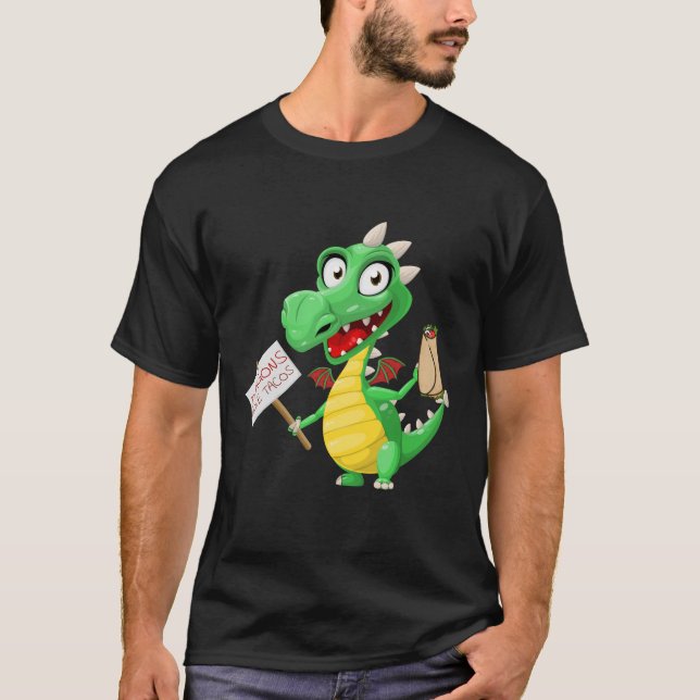 T-shirt Tacos T-shirt, cadeau d'amour de dragons de (Devant)
