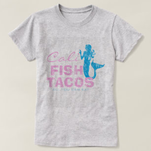 T-shirt Tacos vintages de poissons de Cali