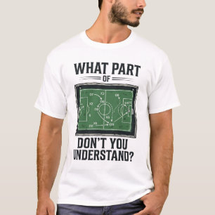 T-shirt Tactiques de football drôles Design de chemise vin