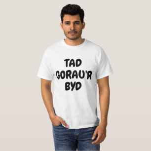 T-shirt tad gorau le meilleur père du monde en gallois