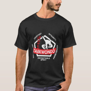 T-shirt Taekwondo 5 Tenets Martial Arts Ata Itf Tae Kwon D
