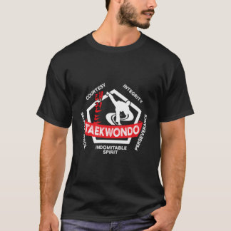 T-shirt Taekwondo 5 Tenets Martial Arts Ata Itf Tae Kwon D